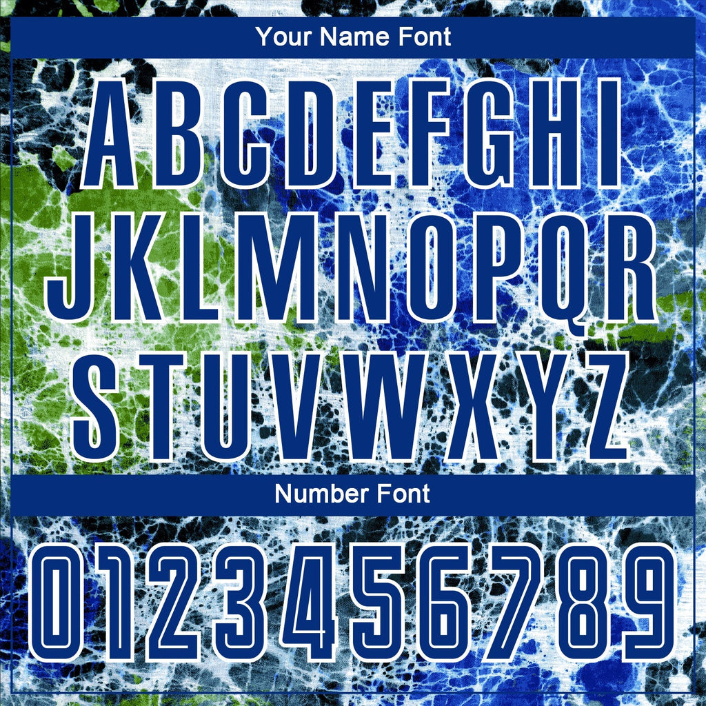 Custom Soccer Jersey - Tie Dye Royal-White Sublimation Uniform - Style Soccer0289