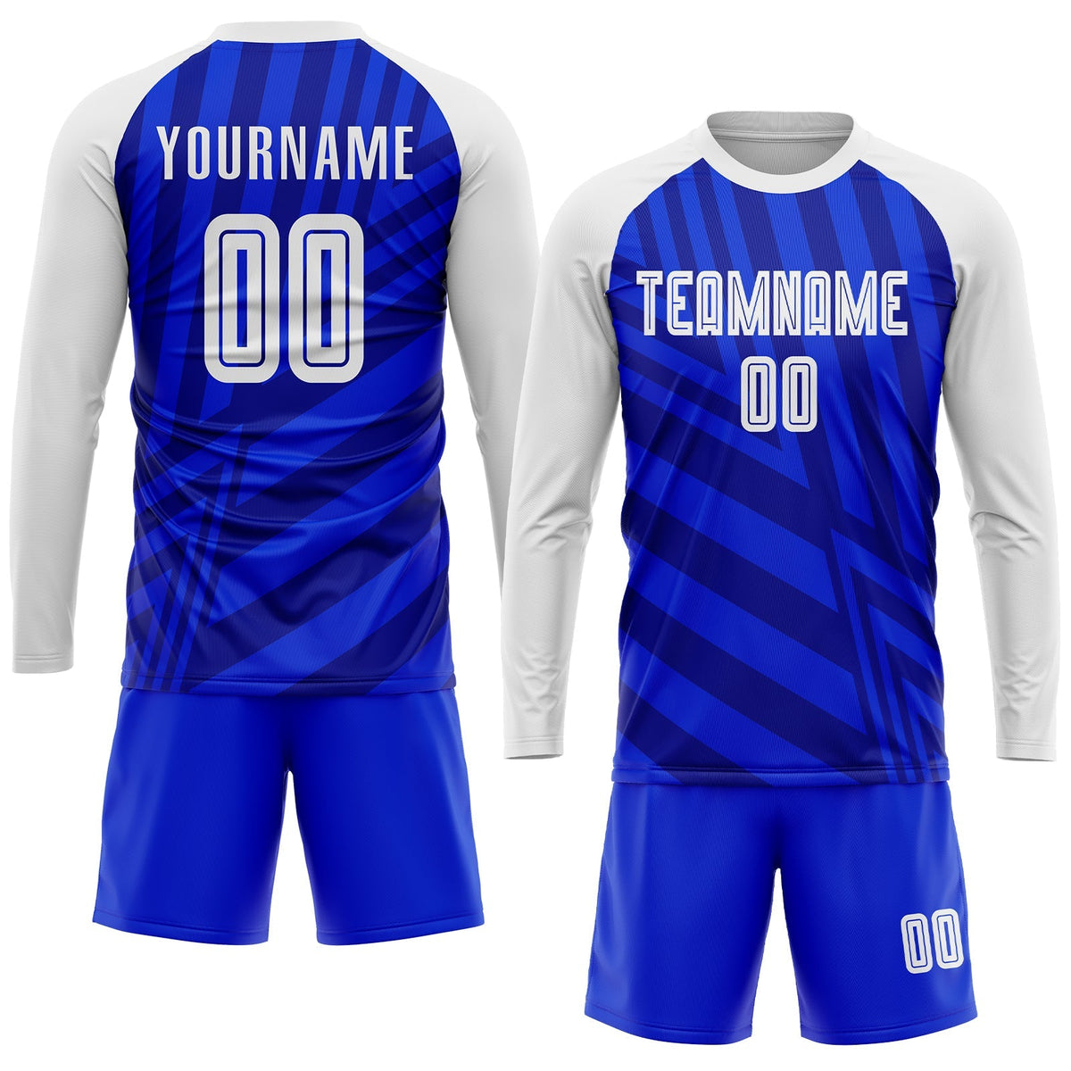 Custom Soccer Jersey - Royal White-Navy Sublimation Uniform - Style Soccer0303