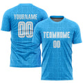 Custom Soccer Jersey - Light Blue White Home Sublimation Uniform