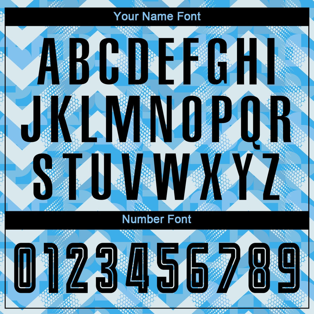 Custom Soccer Jersey - Light Blue Black-White Home Sublimation Uniform