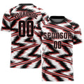 Custom Soccer Jersey - White Black-Red Sublimation Uniform