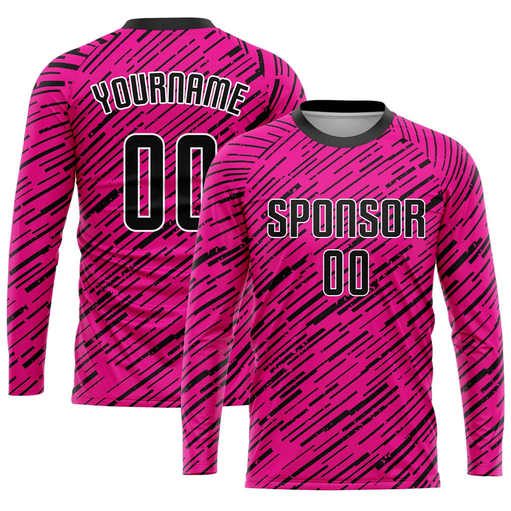 Custom Soccer Jersey - Pink Black-White Sublimation Uniform - Style Soccer0468