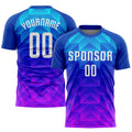 Custom Soccer Jersey - Royal White Light Blue-Hot Pink Sublimation Uniform