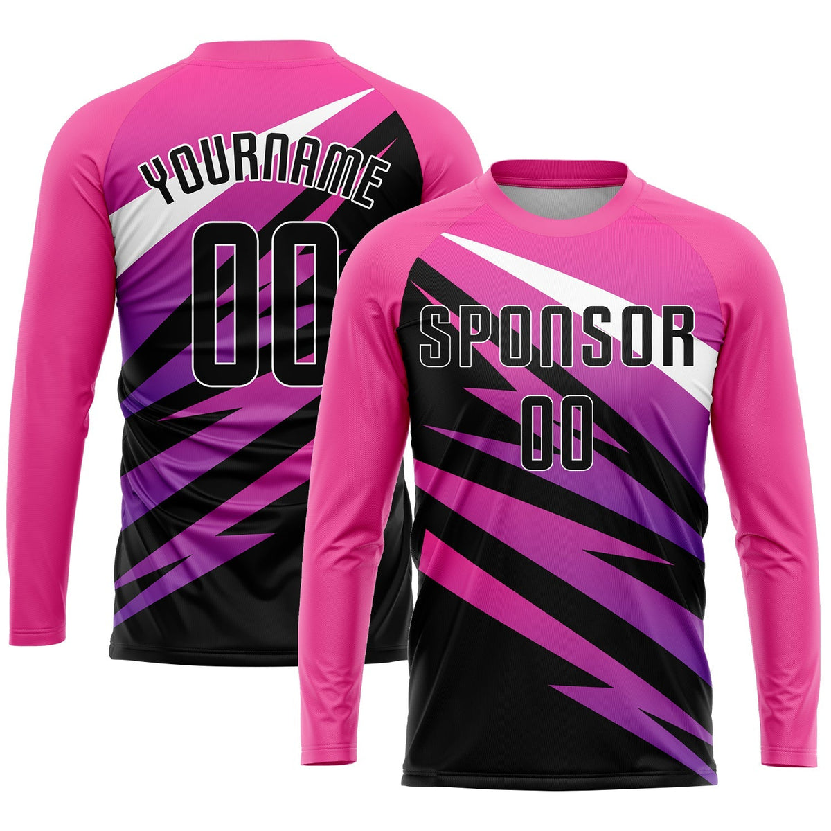 Custom Soccer Jersey - Pink Black-White Sublimation Uniform - Style Soccer0551
