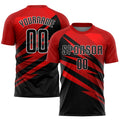 Custom Soccer Jersey - Red Black-White Sublimation Uniform - Style Soccer0552