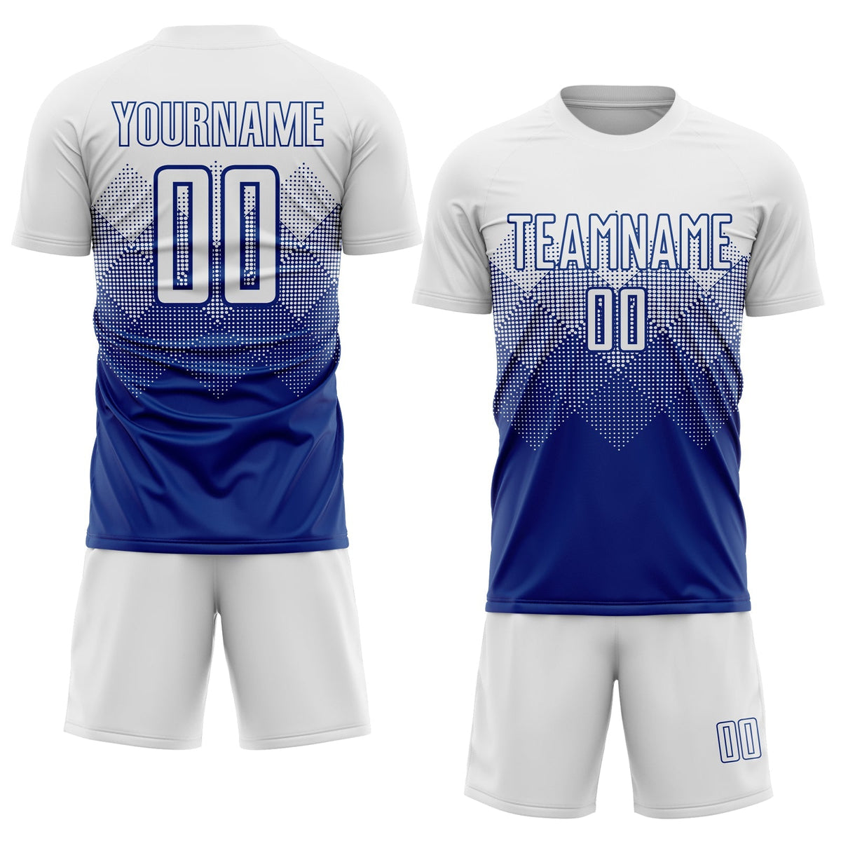 Custom Soccer Jersey - Royal White Sublimation Uniform - Style Soccer0585