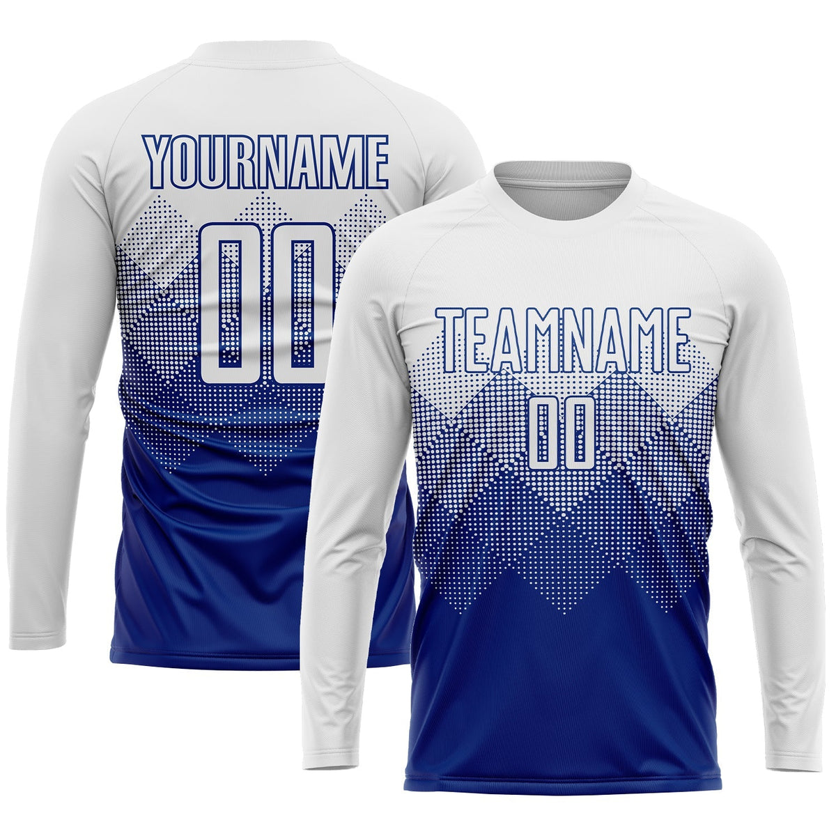 Custom Soccer Jersey - Royal White Sublimation Uniform - Style Soccer0585
