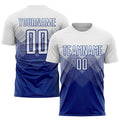 Custom Soccer Jersey - Royal White Sublimation Uniform - Style Soccer0585