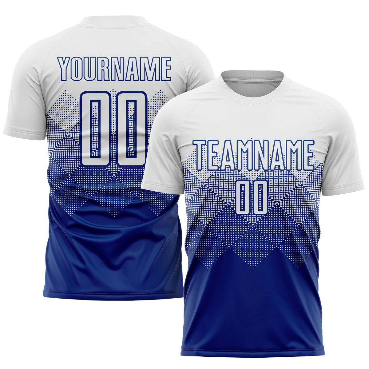 Custom Soccer Jersey - Royal White Sublimation Uniform - Style Soccer0585
