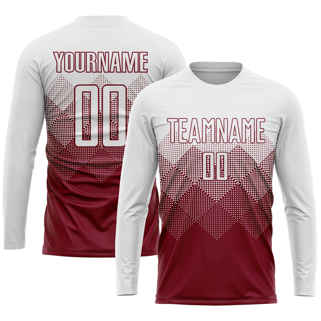 Custom Soccer Jersey - Crimson White Sublimation Uniform