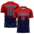 Custom Soccer Jersey - Red Navy-White Sublimation Uniform