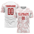 Custom Soccer Jersey - White Red Sublimation Uniform - Style Soccer0780