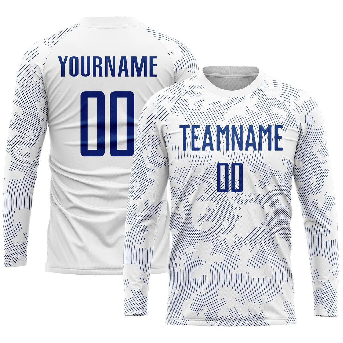 Custom Soccer Jersey - White Royal Sublimation Uniform - Style Soccer0782