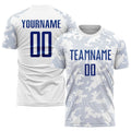 Custom Soccer Jersey - White Royal Sublimation Uniform - Style Soccer0782