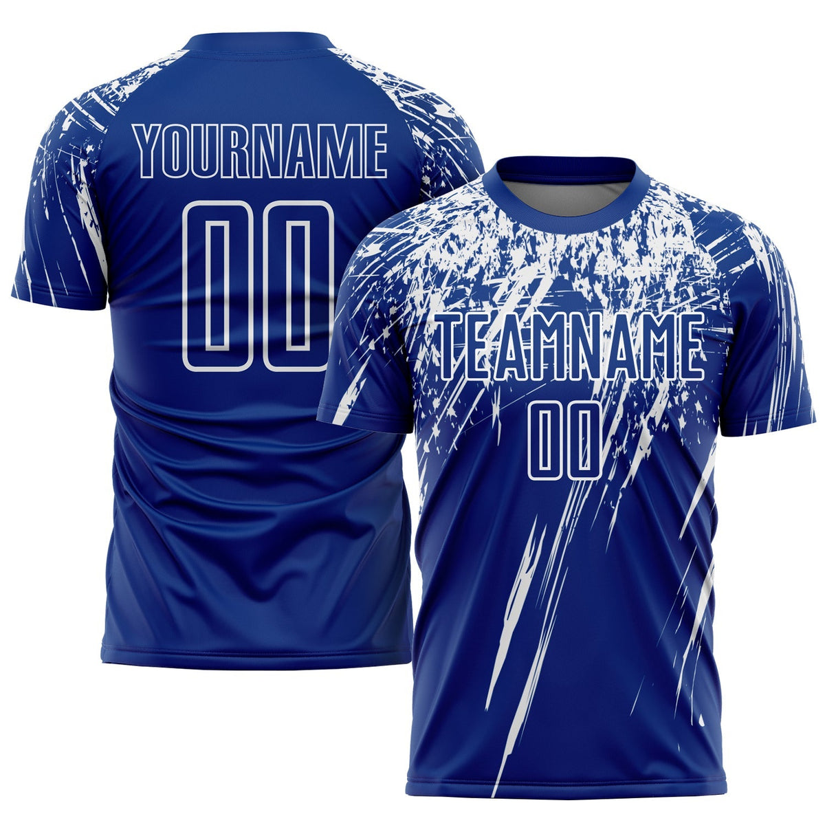 Custom Soccer Jersey - Royal White Sublimation Uniform - Style Soccer0809