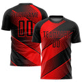 Custom Soccer Jersey - Red Black Sublimation Uniform - Style Soccer0871