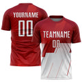 Custom Soccer Jersey - Red White Sublimation Uniform - Style Soccer0882