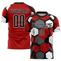 Custom Soccer Jersey - Red Black-White Sublimation Uniform - Style Soccer0974