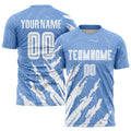 Custom Soccer Jersey - Light Blue White Sublimation Uniform - Style Soccer0995
