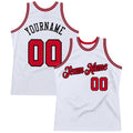 Custom Basketball Jersey - White Red-Black Throwback - Style White0461