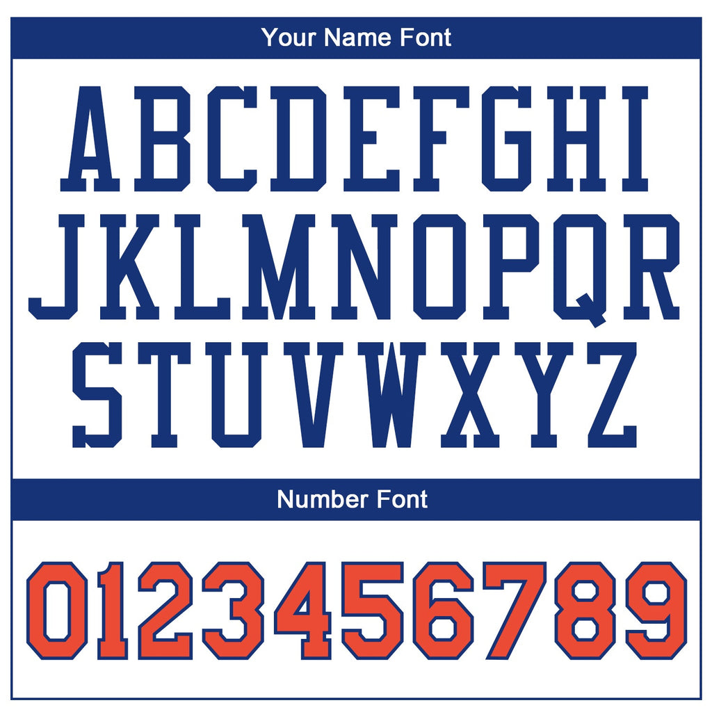 Custom Basketball Jersey - White Orange-Royal Throwback - Style White0463