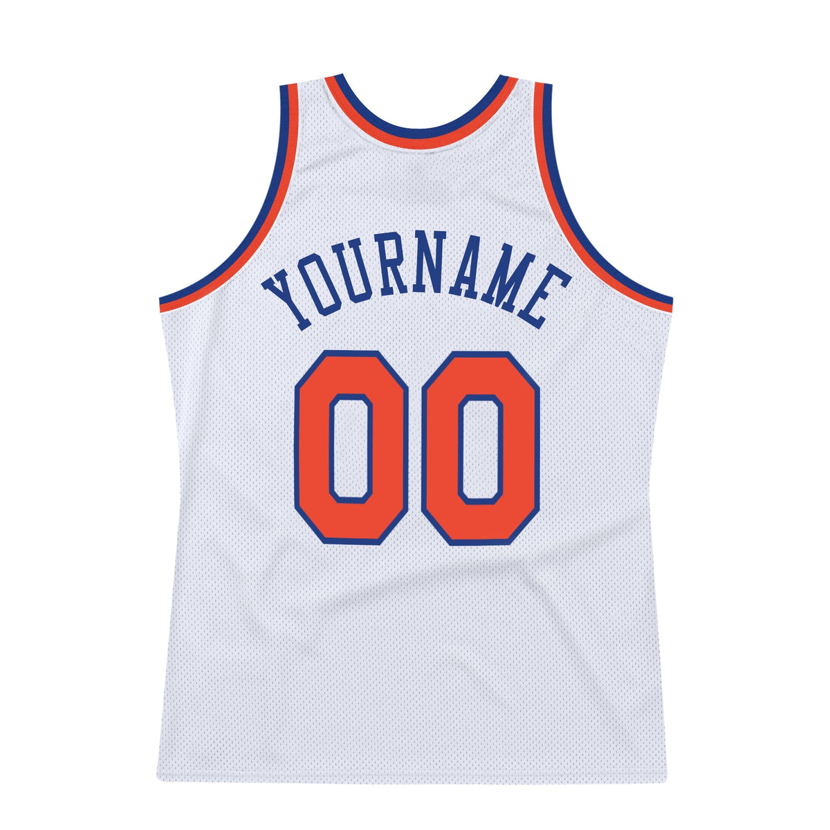 Custom Basketball Jersey - White Orange-Royal Throwback - Style White0463
