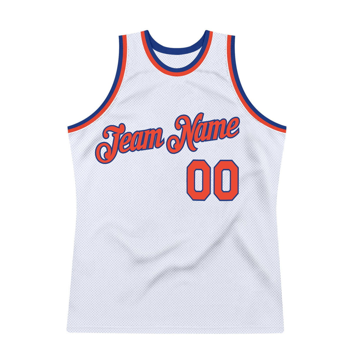 Custom Basketball Jersey - White Orange-Royal Throwback - Style White0463