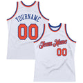 Custom Basketball Jersey - White Orange-Royal Throwback - Style White0463