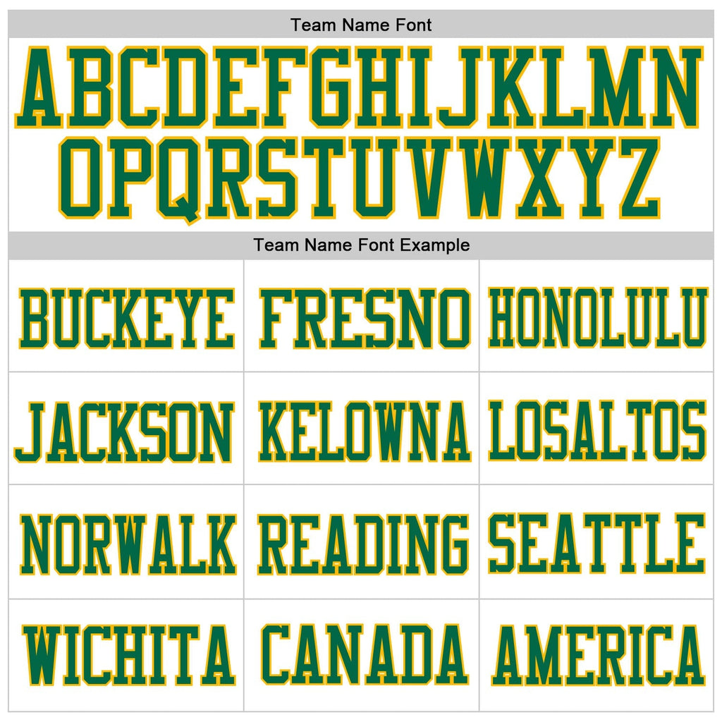 Custom Football Jersey - White Kelly Green-Gold Mesh