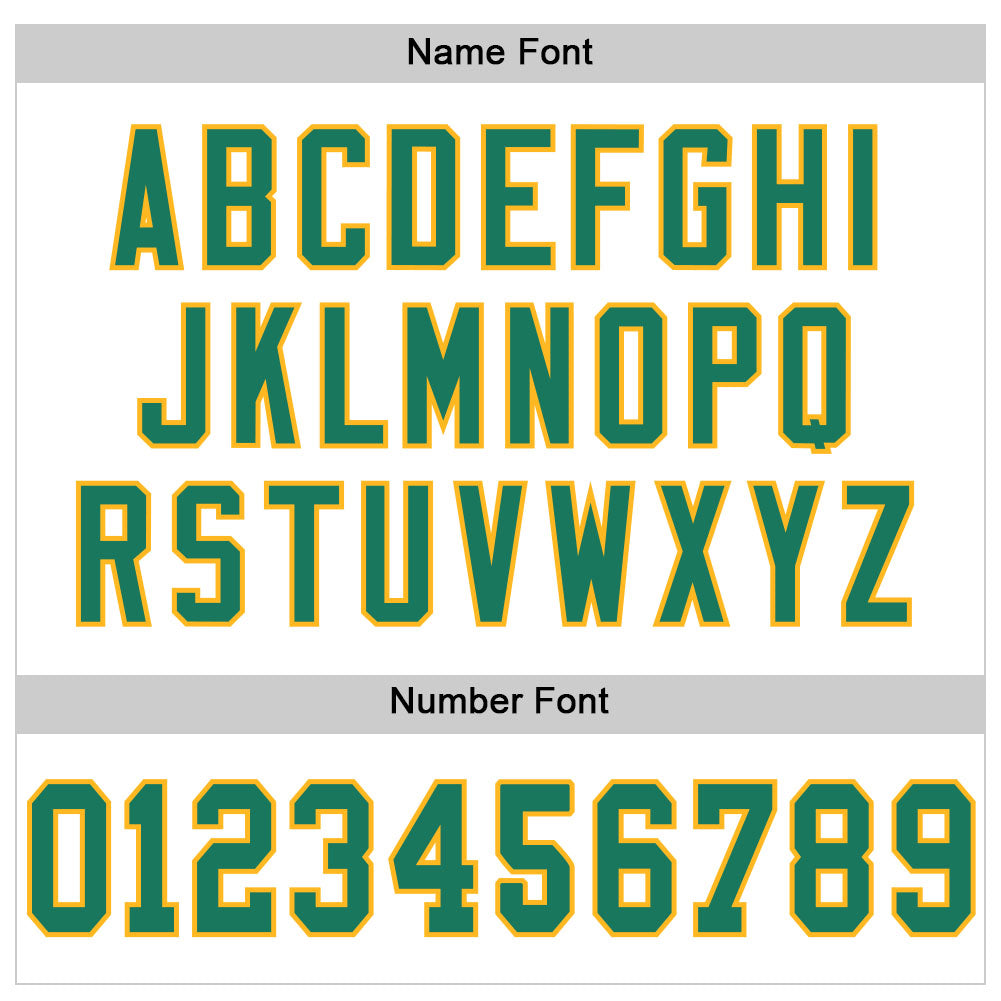 Custom Football Jersey - White Kelly Green-Gold Mesh