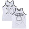 Custom Basketball Jersey - White White-Black Throwback - Style White0985