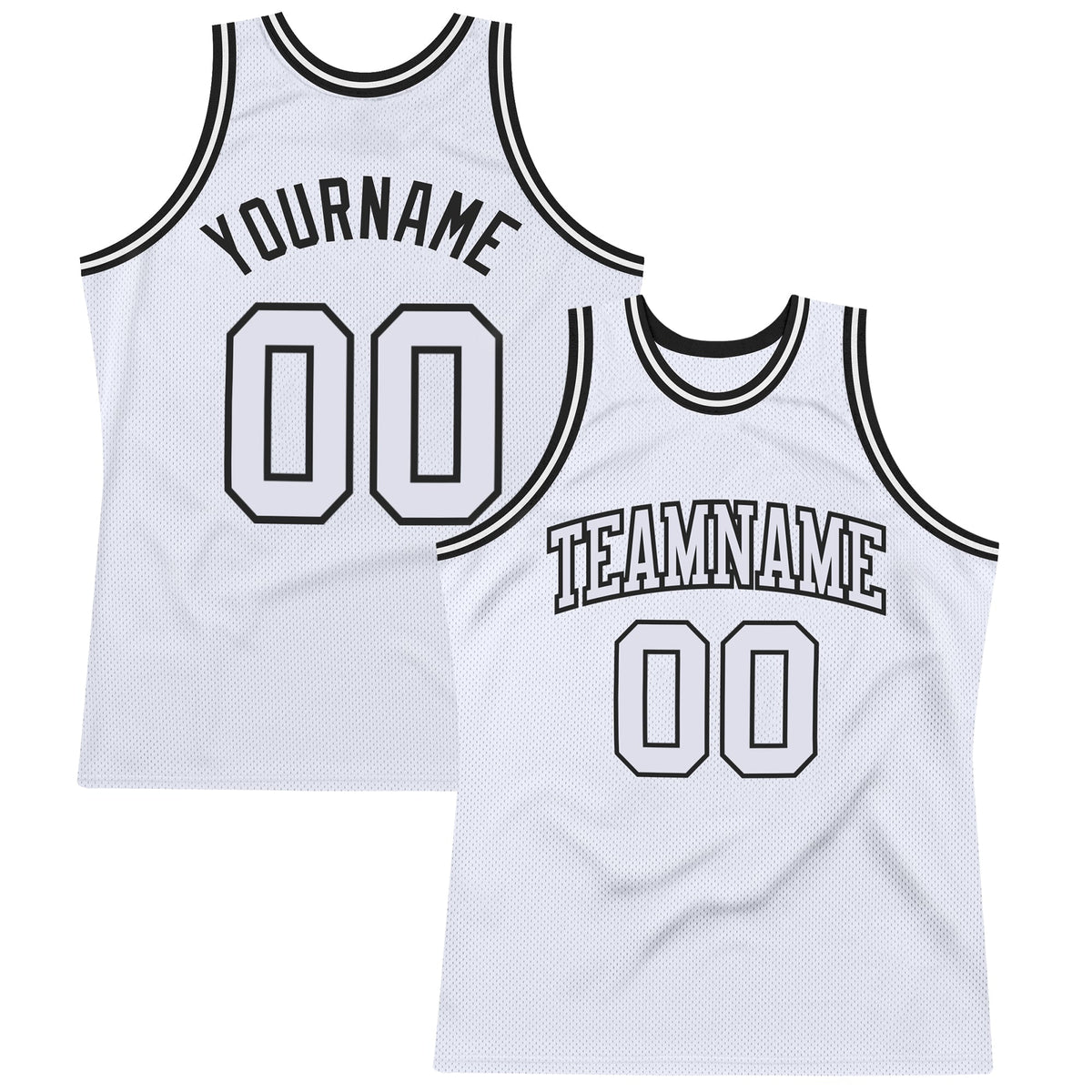 Custom Basketball Jersey - White White-Black Throwback - Style White0985