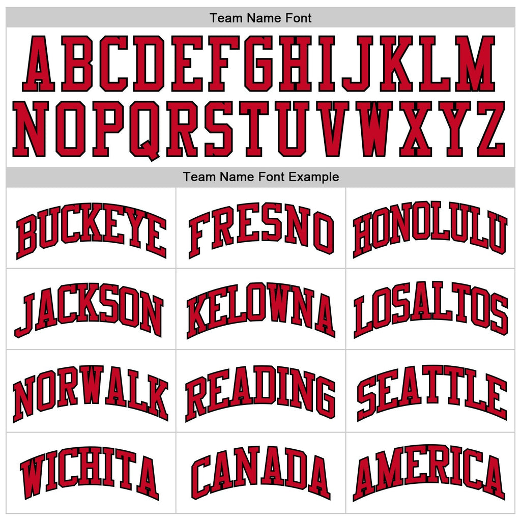 Custom Basketball Jersey - White Red-Black Throwback - Style White0992