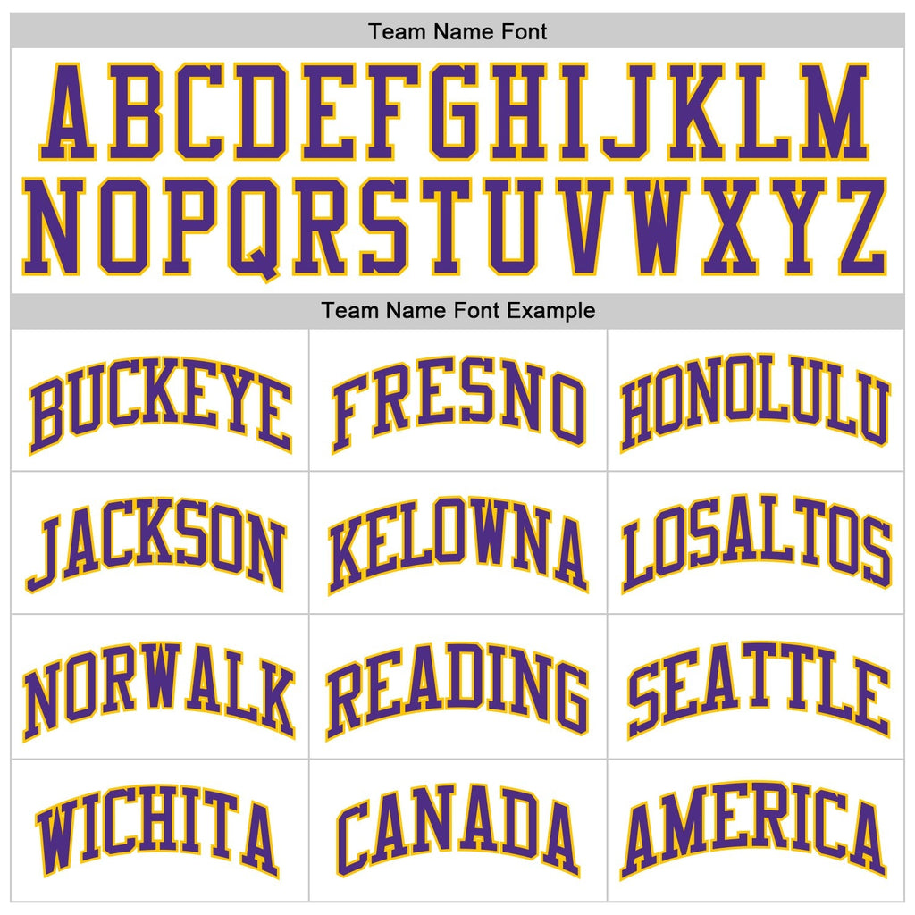 Custom Basketball Jersey - White Purple-Gold Throwback - Style White0998