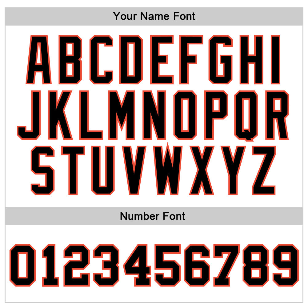 Custom Basketball Jersey - White Black-Orange Throwback