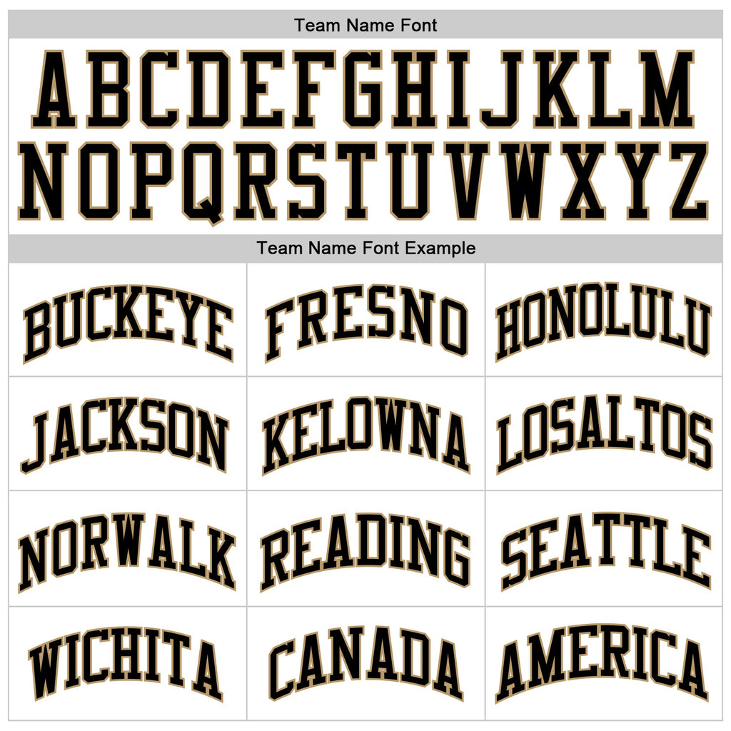 Custom Basketball Jersey - White Black-Old Gold Throwback