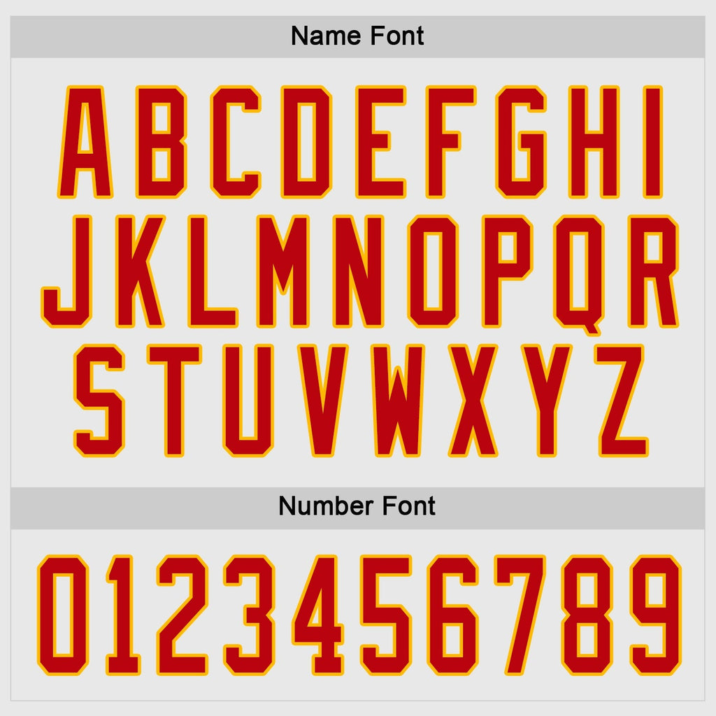 Custom Hockey Jersey - White Red-Gold - Style White1052