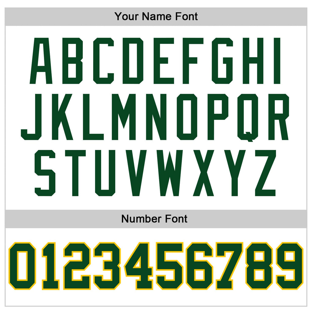 Custom Basketball Jersey - White Green-Gold Throwback