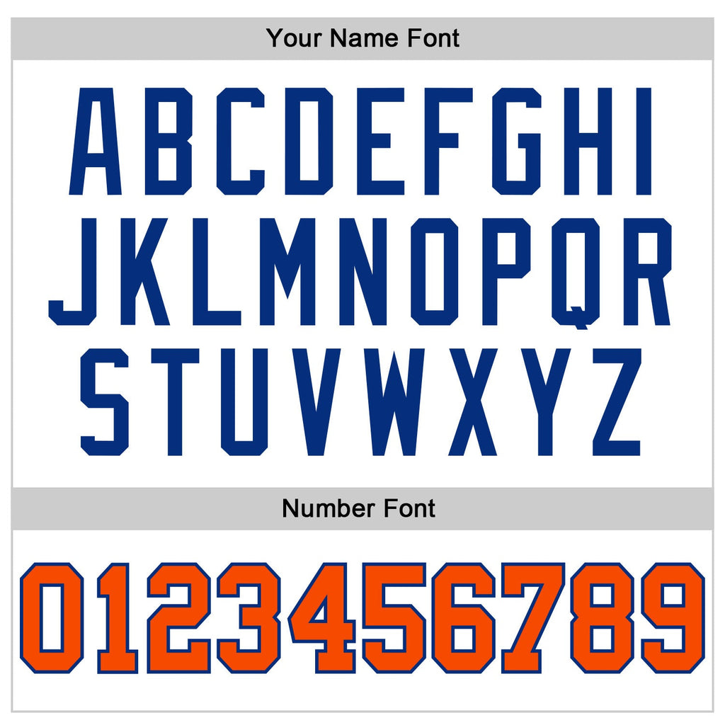 Custom Basketball Jersey - White Orange-Royal Throwback - Style White1150