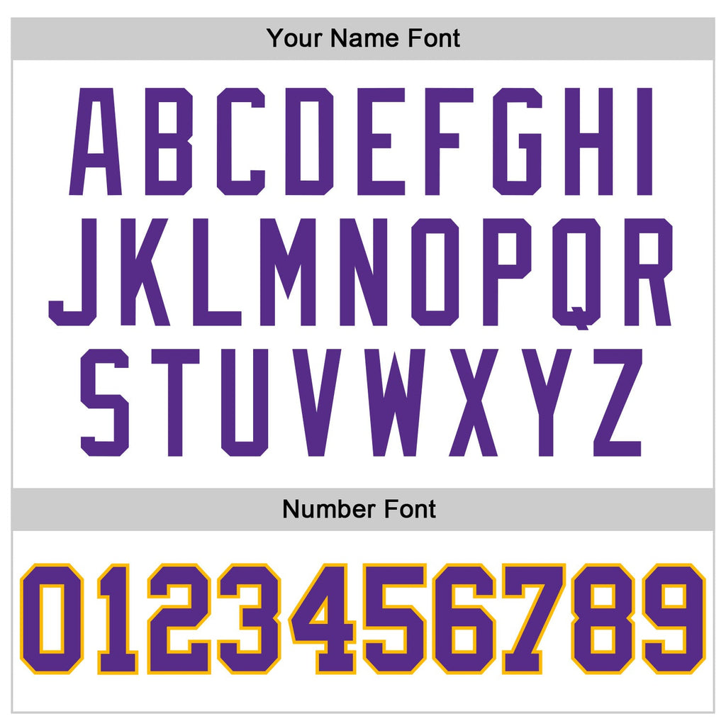Custom Basketball Jersey - White Purple-Gold Throwback - Style White1153