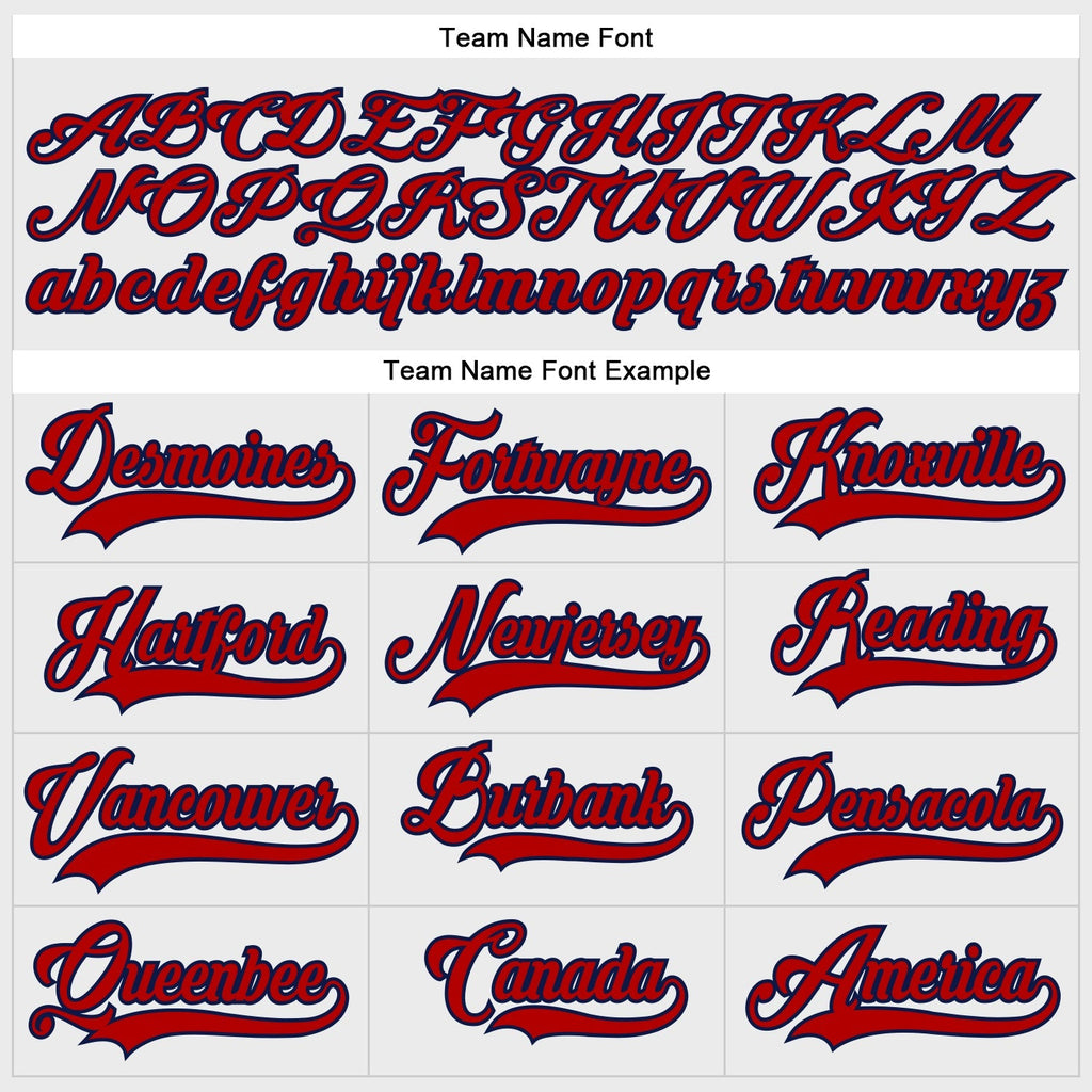 Custom Hockey Jersey - White Red-Navy Lace Neck