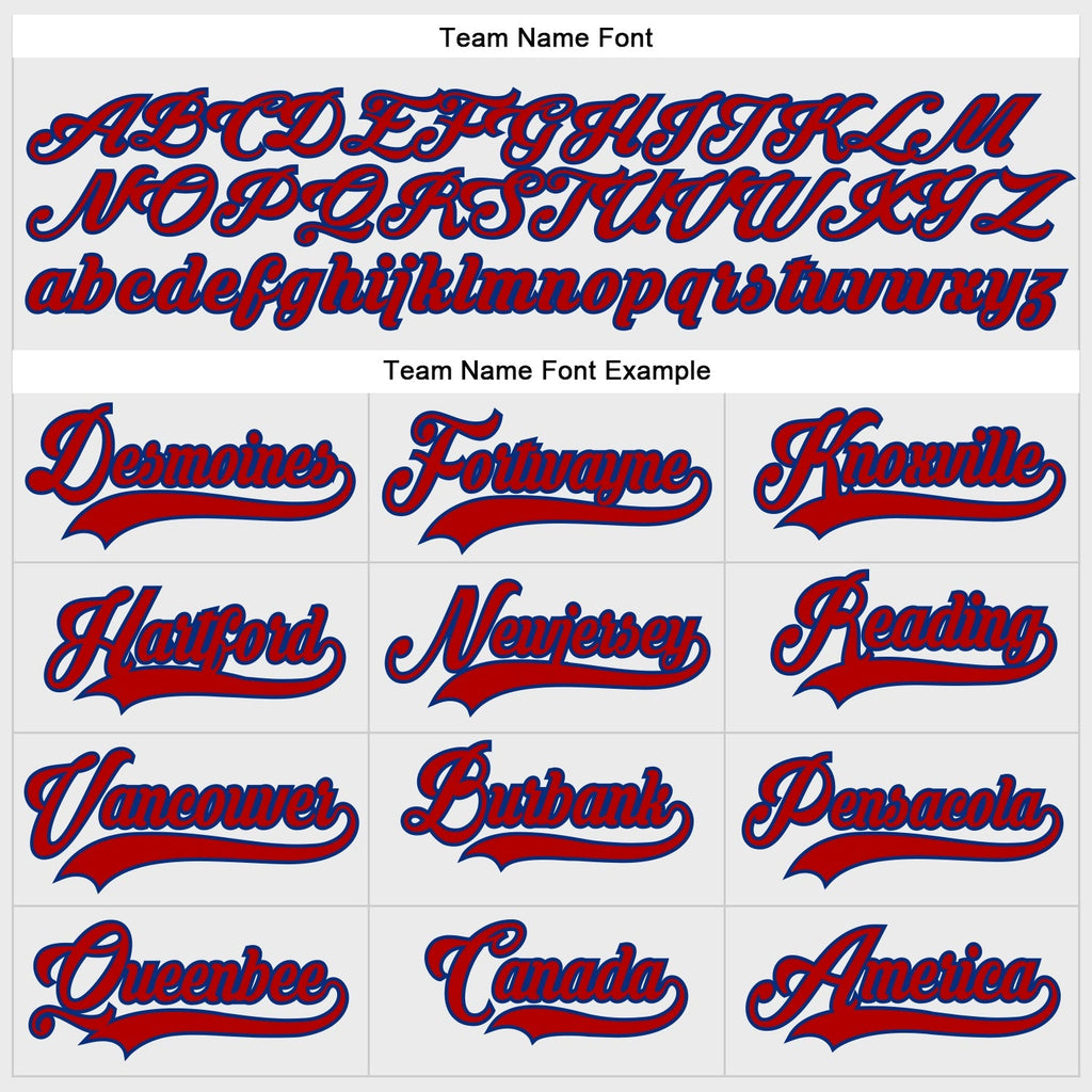 Custom Hockey Jersey - White Red-Royal Lace Neck