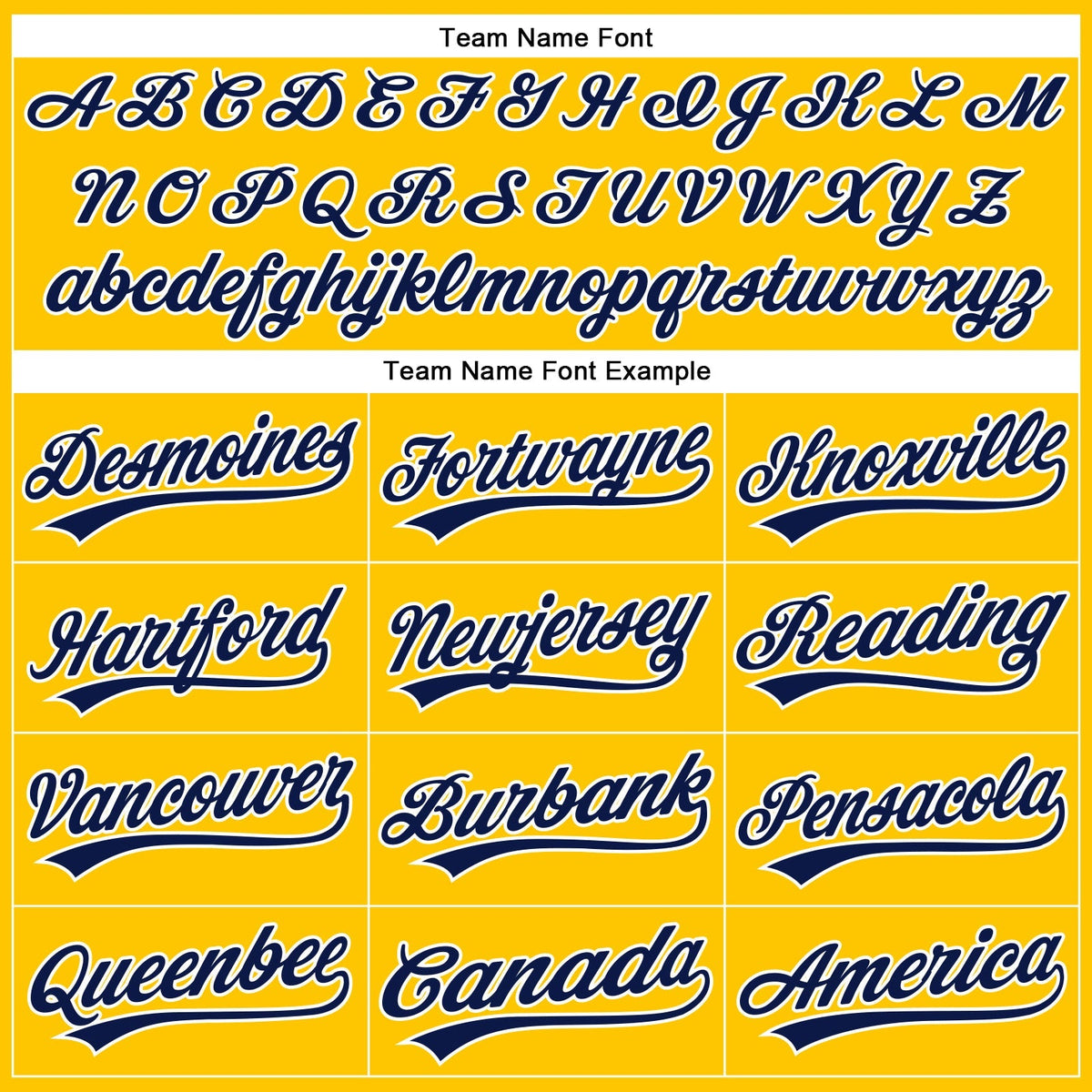 Custom Baseball Jersey - Yellow Navy-White