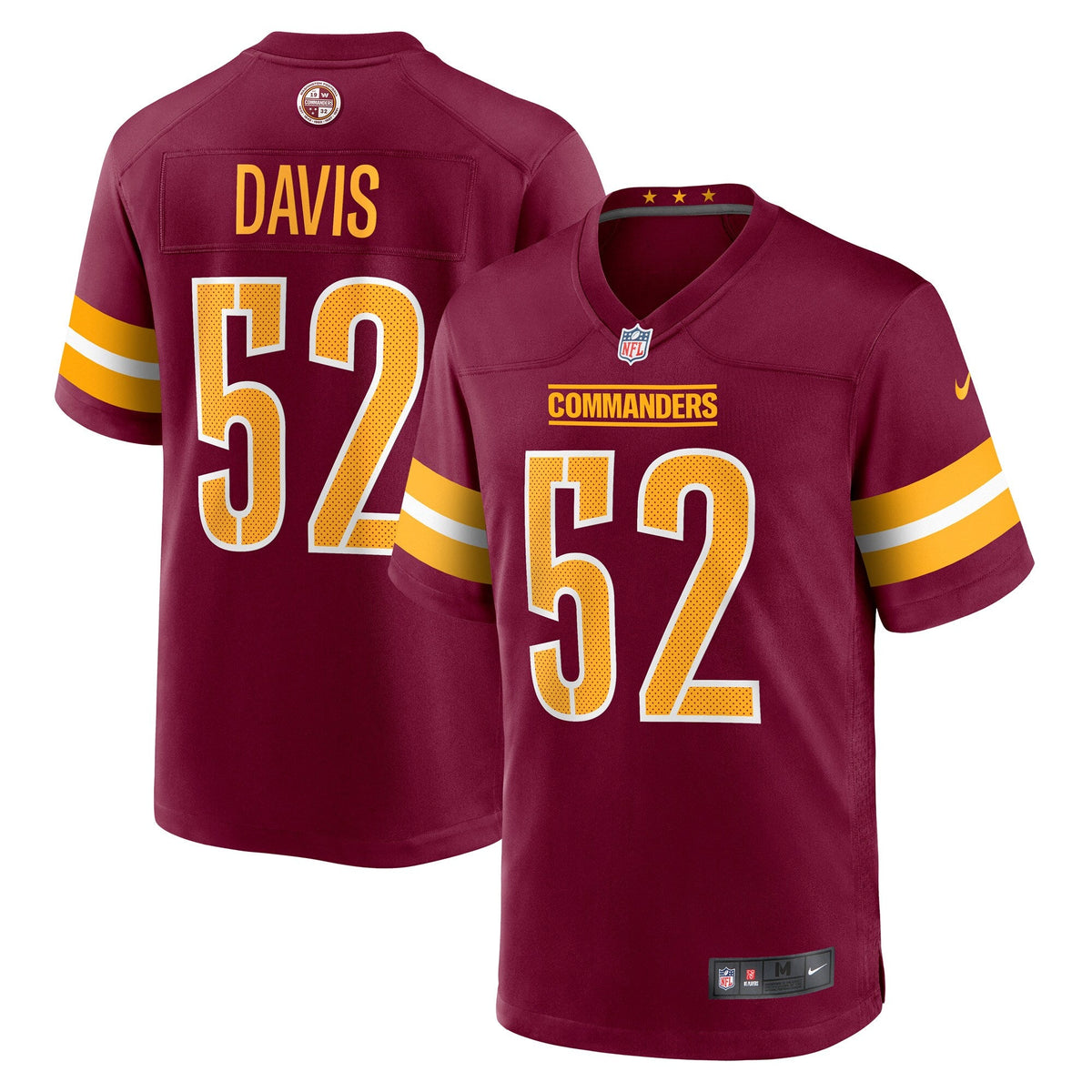 Washington Commanders Jamin Davis Burgundy Player Game Football Jersey