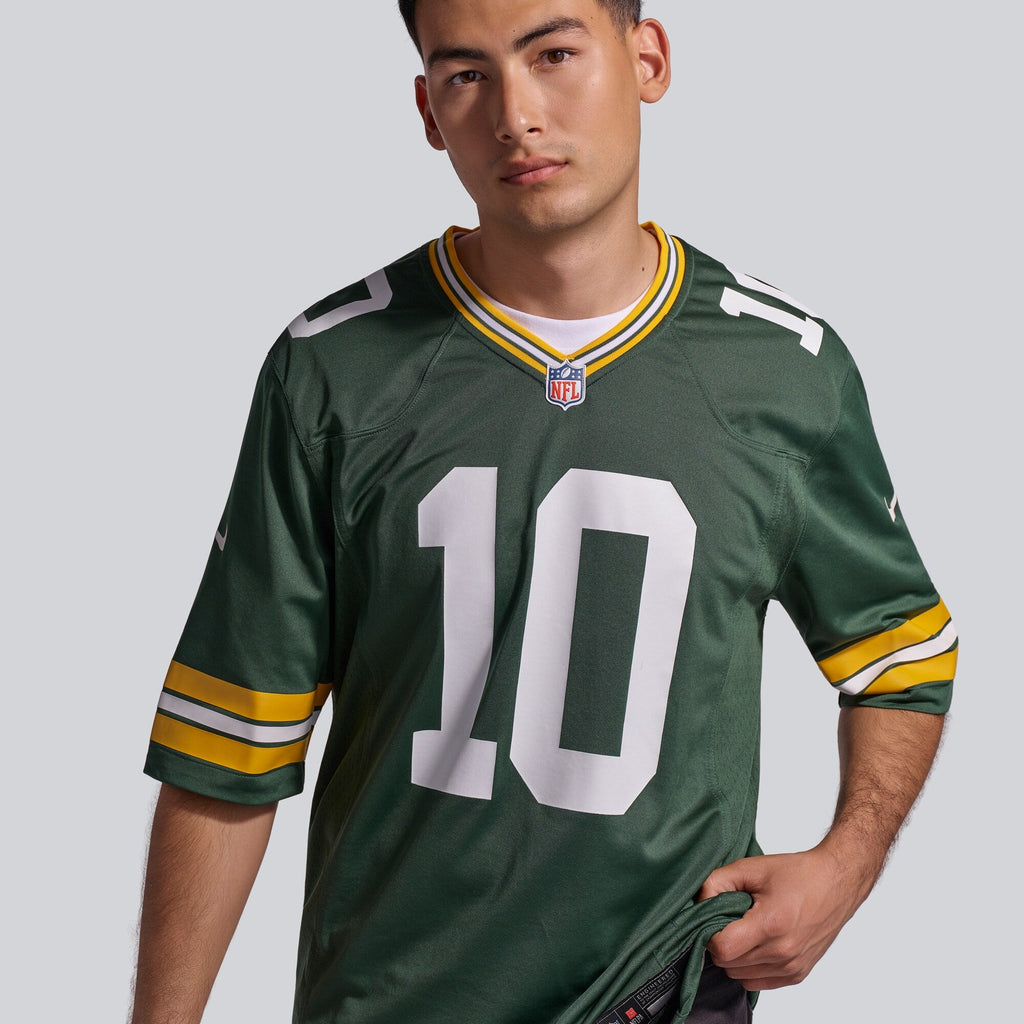 Green Bay Packers Jordan Love Green Player Game Football Jersey