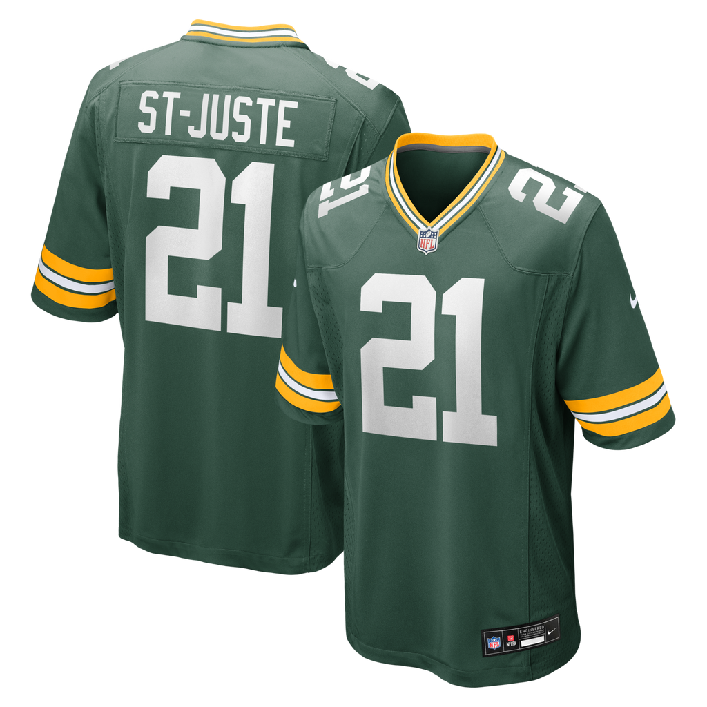 Green Bay Packers Benjamin St-Juste Green Team Game Football Jersey