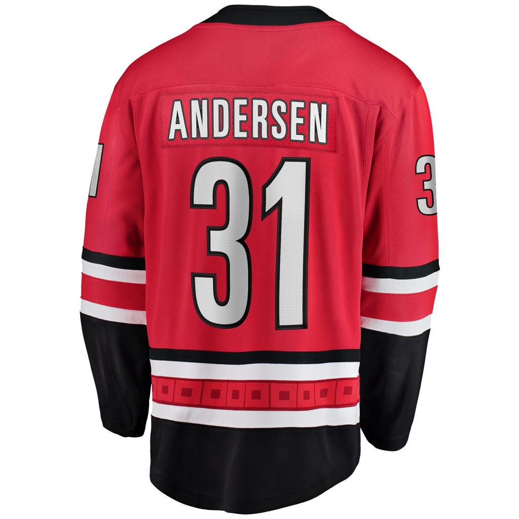 Carolina Hurricanes Frederik Andersen Red Alternate Breakaway Player Hockey Jersey