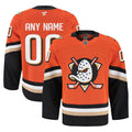 Anaheim Ducks Orange Home Pro Custom Jersey