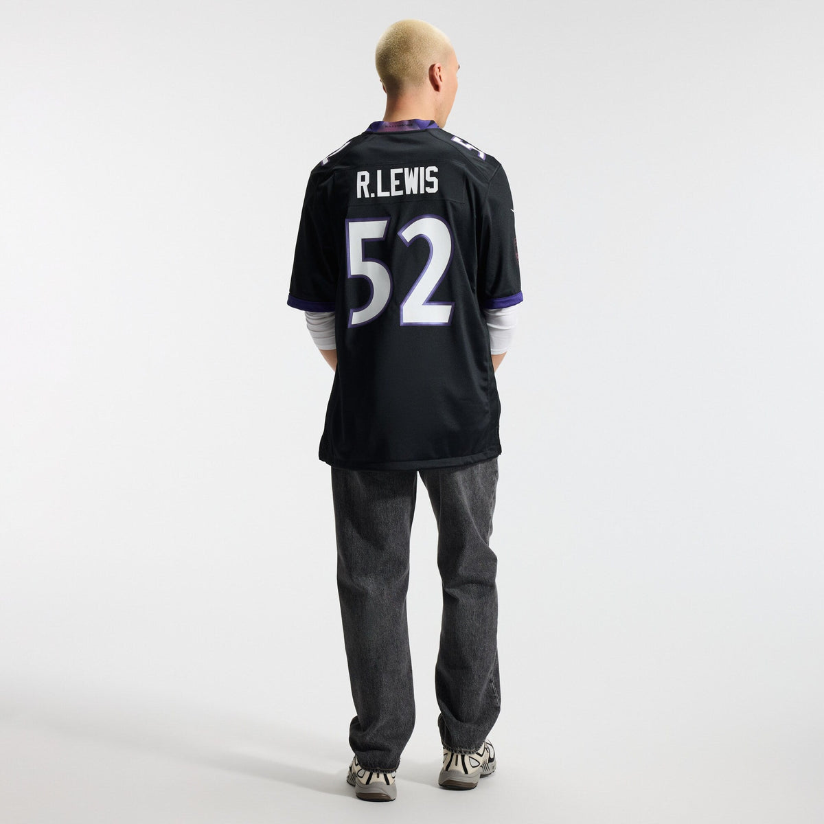 Baltimore Ravens Ray Lewis Black Alternate Retired Player Game Football Jersey