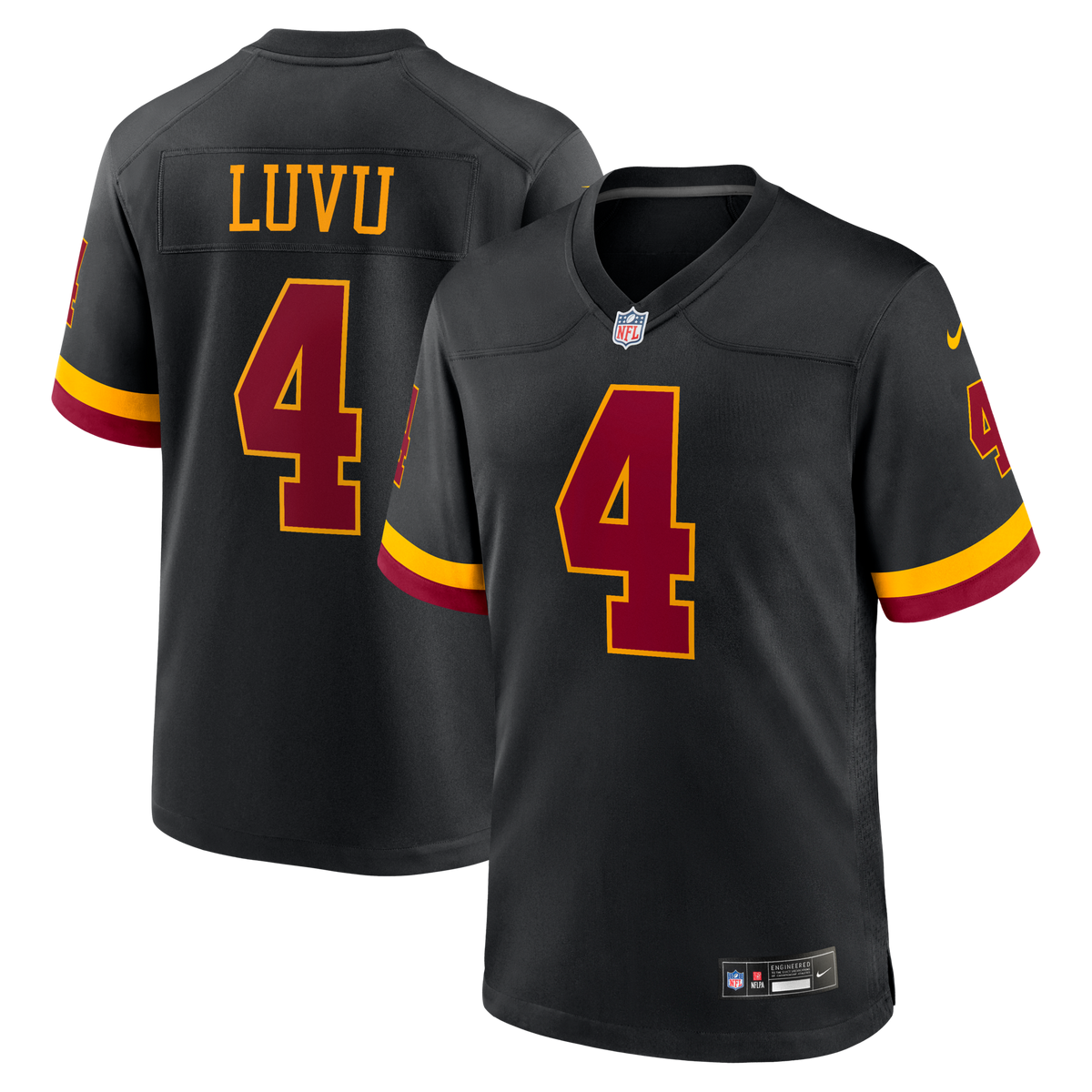 Washington Commanders Frankie Luvu Black Hail Raiser Alternate Game Football Jersey